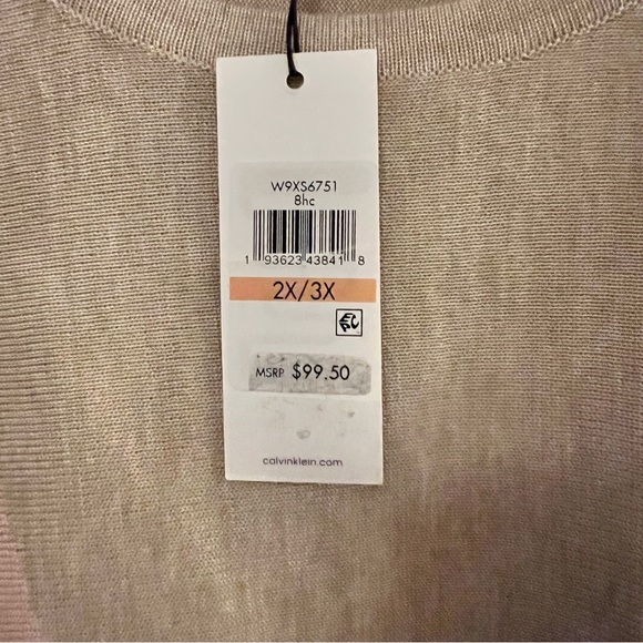 Calvin Klein Colorblock Poncho Knit Top - Picture 6 of 7